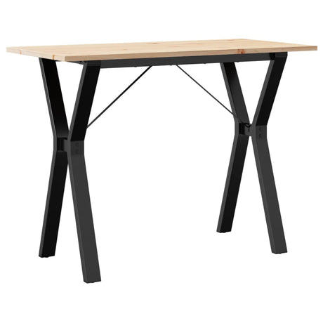Vidaxl eettafel y-frame 100x50x75 cm massief grenenhout en staal