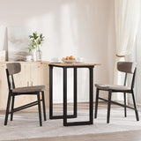 Vidaxl eettafel o-frame 80x50x75,5 cm massief grenenhout en staal