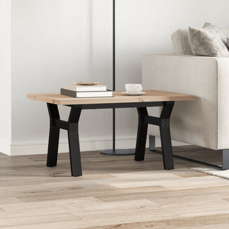 Vidaxl salontafel y-frame 80x50x40,5 cm grenenhout en staal