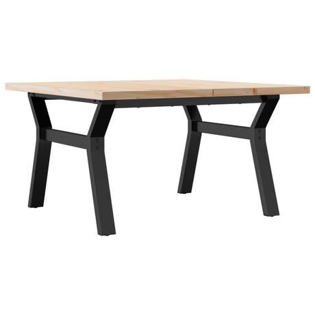 Vidaxl salontafel y-frame 80x80x45,5 cm grenenhout en staal