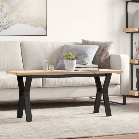 Vidaxl salontafel y-frame 110x40x45,5 cm grenenhout en staal