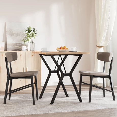 Vidaxl eettafel y-frame 70x70x75,5 cm massief grenenhout en staal