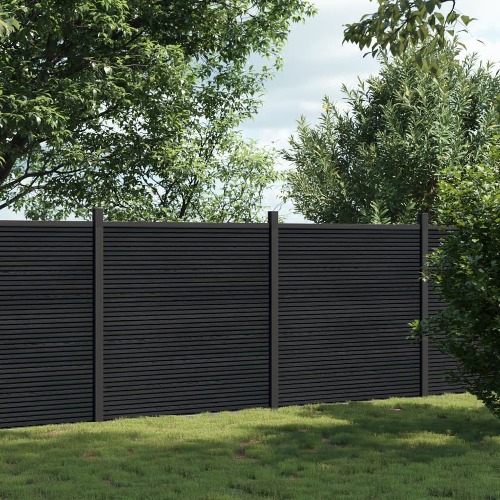 VidaXL Zaunelement 353x186 cm HKC grau