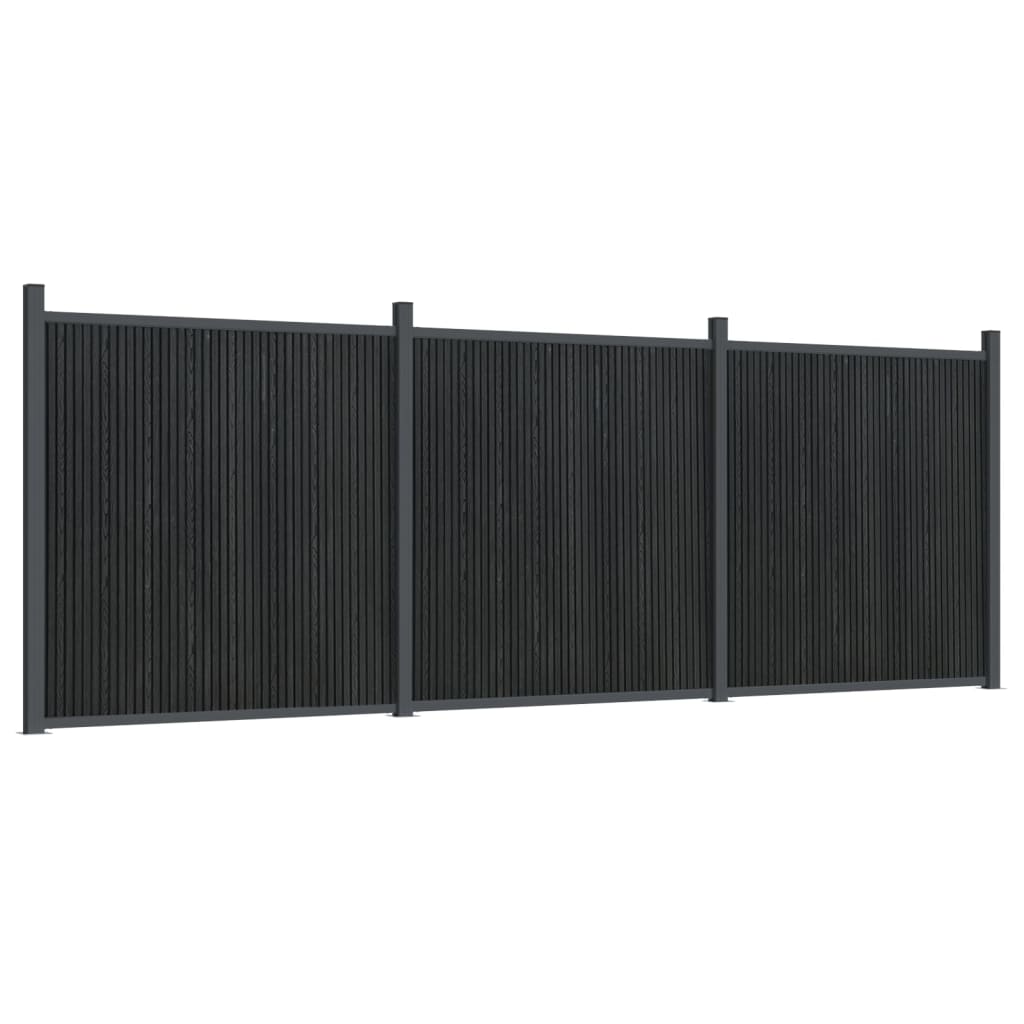 VidaXL Zaunelement 526x186 cm HKC grau