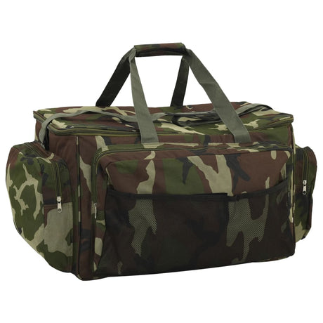 VidaXL Angeltasche wasserdicht Camouflage Oxford-Stoff grün