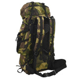 VidaXL Wanderrucksack 60 l Camouflage Oxford-Stoff grün