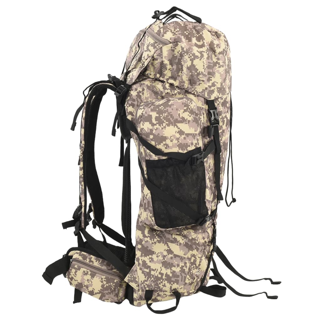 Vidaxl Wanderrucksack 60 l Camouflage Oxford-Stoff Kamelbraun