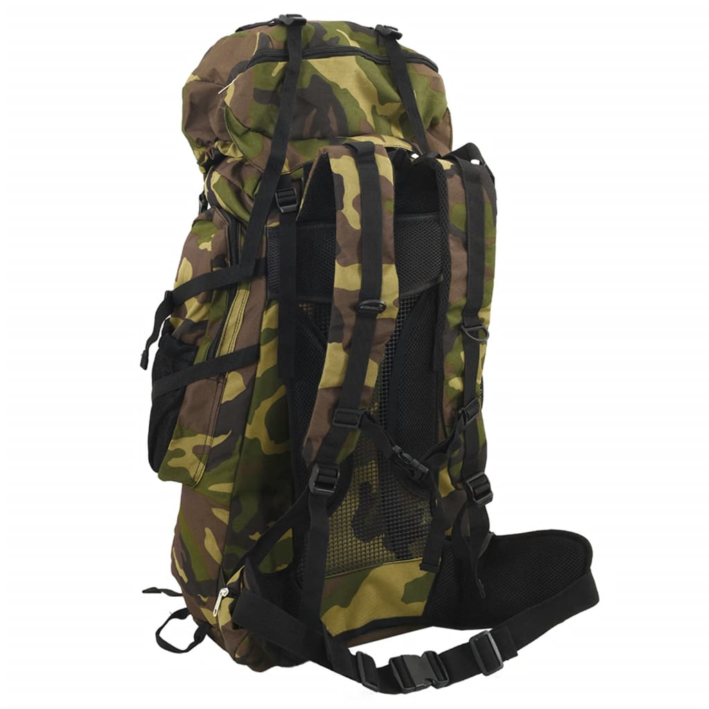 VidaXL Wanderrucksack 100 l Camouflage Oxford-Stoff grün