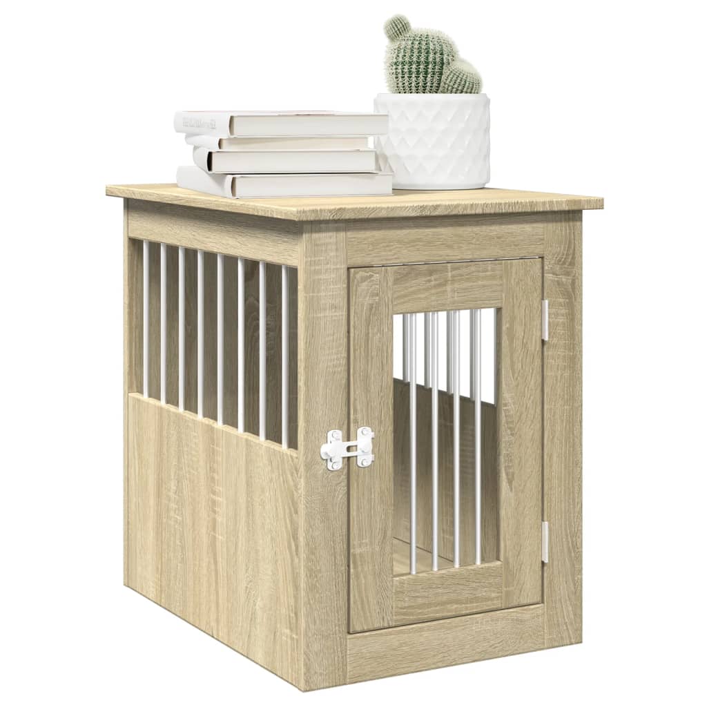 Vidaxxl Hundebox 45x62x59 cm, Holzwerkstoff Sonoma-Eiche farbig