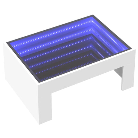Vidaxl salontafel met infinity led 70x50x30 cm wit