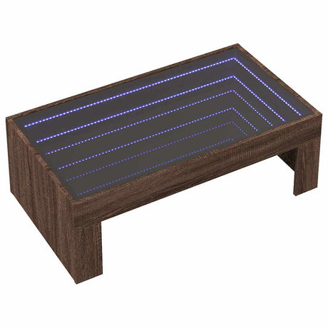 Vidaxl salontafel met infinity led 90x50x30 cm bruin eikenkleurig