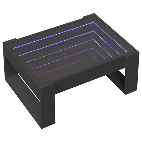Vidaxl salontafel met infinity led 70x53x30 cm zwart