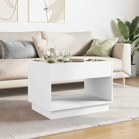 Vidaxl salontafel met infinity led 70x50x50 cm wit