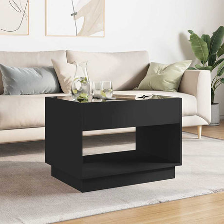Vidaxl salontafel met infinity led 70x50x50 cm zwart