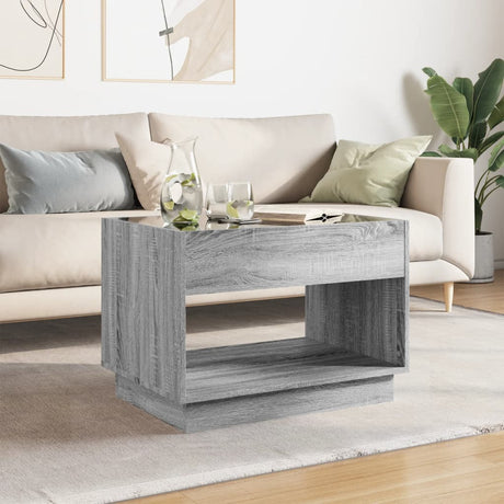 Vidaxl salontafel met infinity led 70x50x50 cm grijs sonoma eikenkleur