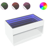 Vidaxl salontafel met infinity led 90x50x50 cm wit