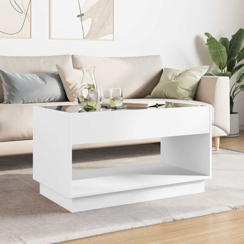 Vidaxl salontafel met infinity led 90x50x50 cm wit