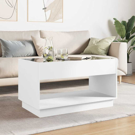 Vidaxl salontafel met infinity led 90x50x50 cm wit