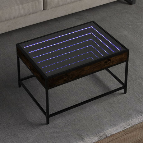 Vidaxl salontafel met infinity led 70x50x41 cm gerookt eikenkleurig