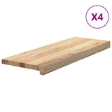 Vidaxx Treppenstufen 4 Stück 70x25x2 cm unbehandelte massive Eiche