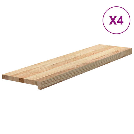 Vidaxx Treppenstufen 4 Stück 100x30x2 cm unbehandelte massive Eiche