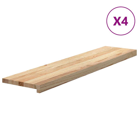 Vidaxx Treppenstufen 4 Stück 110x30x2 cm unbehandelte massive Eiche