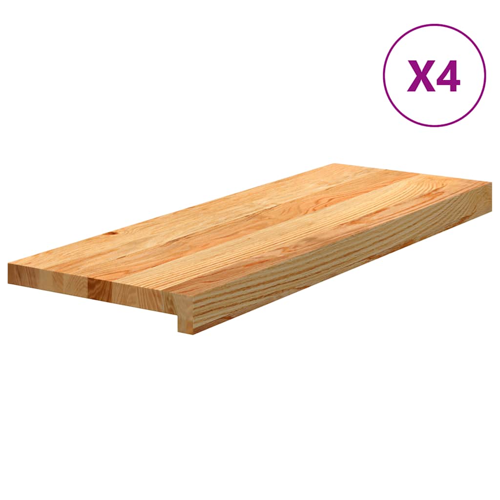 Vidaxx Treppenstufen 4 Stk. 70x25x2 cm Eiche massiv hellbraun