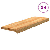 Vidaxx Treppenstufen 4 Stk. 80x25x2 cm Eiche massiv hellbraun
