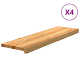 Vidaxx Treppenstufen 4 Stk. 90x25x2 cm Eiche massiv hellbraun