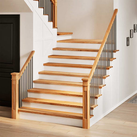 VidaXL Treppenstufen 4 Stk. 110x25x2 cm massive Eiche hellbraun