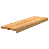 Vidaxx Treppenstufen 4 Stk. 80x30x2 cm Eiche massiv hellbraun