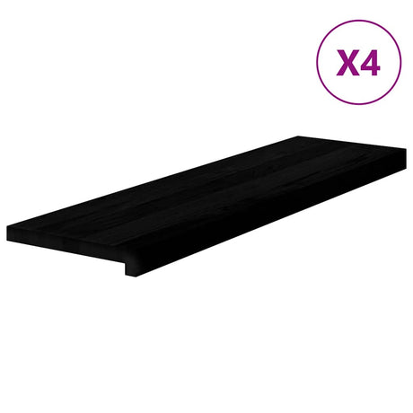 Vidaxx Treppenstufen 4 Stk. 90x25x2 cm massive Eiche dunkelbraun