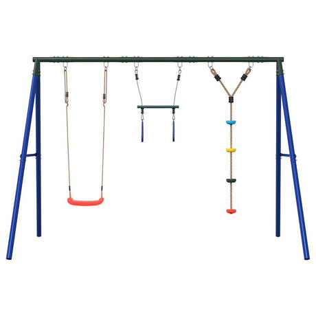 Vidaxl schommelset met schommel, trapeze en klimtouw met schijven