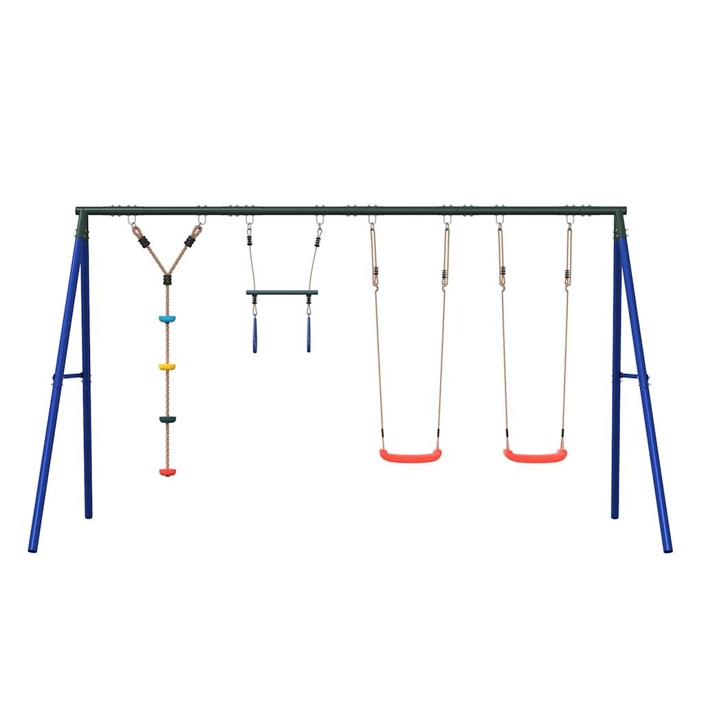 Vidaxl schommelset met schommels, trapeze en klimschommel met schijven