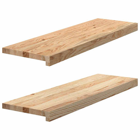 Vidaxx Treppenstufen 2 Stk. 80x25x2 cm unbehandelte massive Eiche