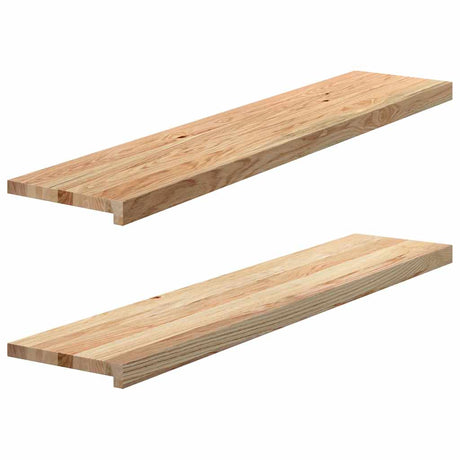 Vidaxx Treppenstufen 2 Stk. 120x25x2 cm unbehandelte massive Eiche