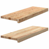 Vidaxx Treppenstufen 2 Stk. 70x30x2 cm unbehandelte massive Eiche