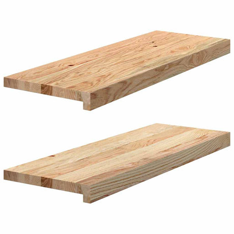Vidaxx Treppenstufen 2 Stk. 70x30x2 cm unbehandelte massive Eiche