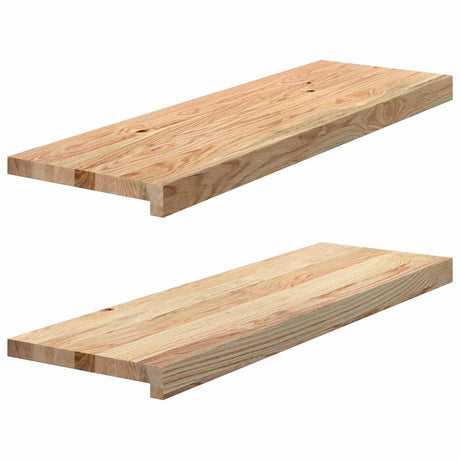 Vidaxx Treppenstufen 2 Stk. 80x30x2 cm unbehandelte massive Eiche