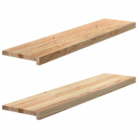 Vidaxx Treppenstufen 2 Stk. 110x30x2 cm unbehandelte massive Eiche