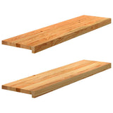 Vidaxx Treppenstufen 2 Stk. 100x25x2 cm Eiche massiv hellbraun