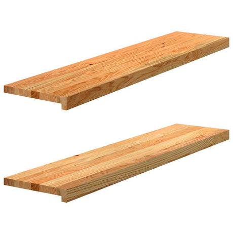 Vidaxx Treppenstufen 2 Stk. 110x25x2 cm Eiche massiv hellbraun
