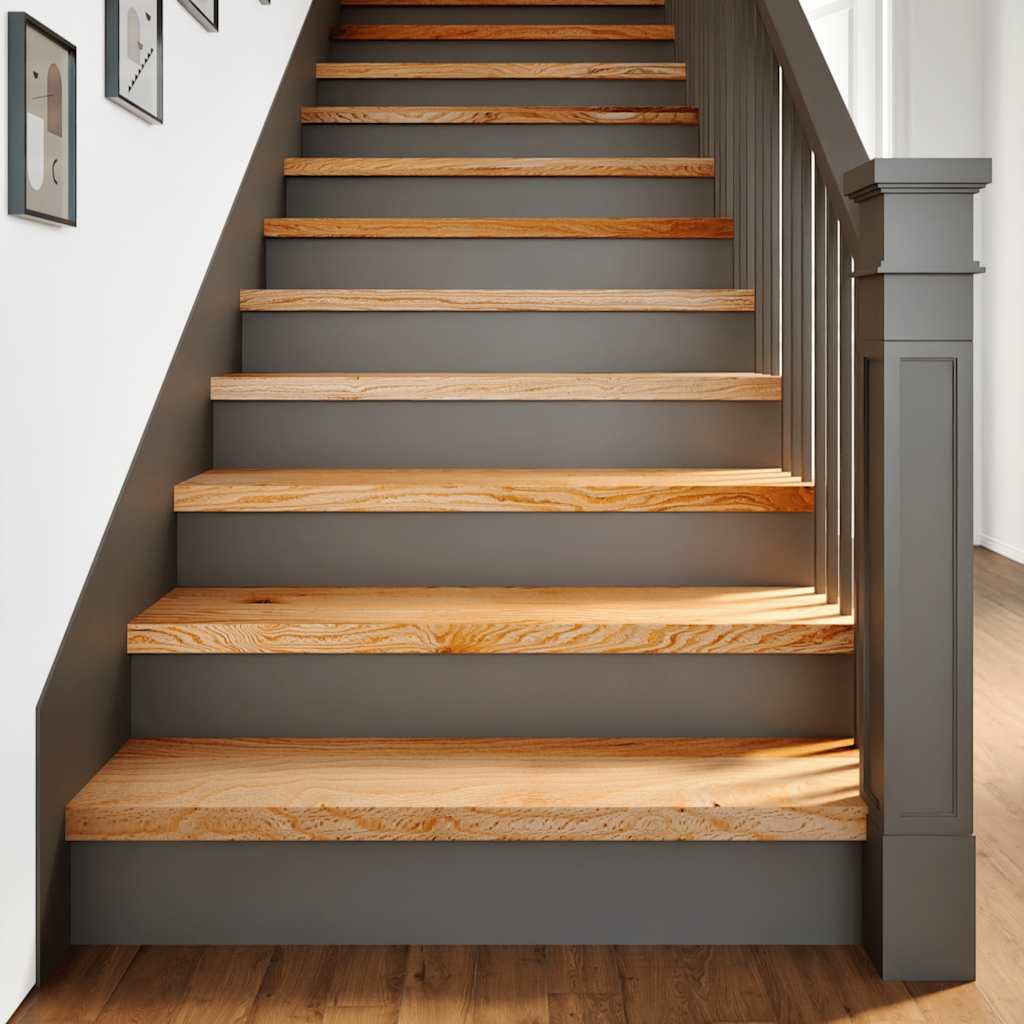 Vidaxx Treppenstufen 2 Stk. 90x30x2 cm Eiche massiv hellbraun