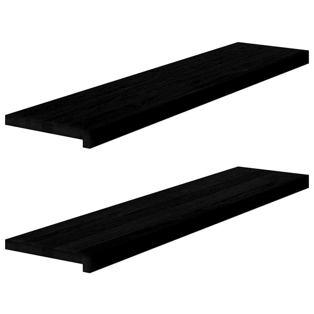Vidaxx Treppenstufen 2 Stück 110x25x2 cm massive Eiche dunkelbraun