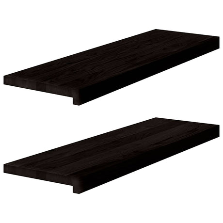 Vidaxx Treppenstufen 2 Stk. 80x30x2 cm massive Eiche dunkelbraun