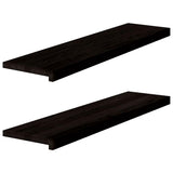 Vidaxx Treppenstufen 2 Stk. 100x30x2 cm massive Eiche dunkelbraun