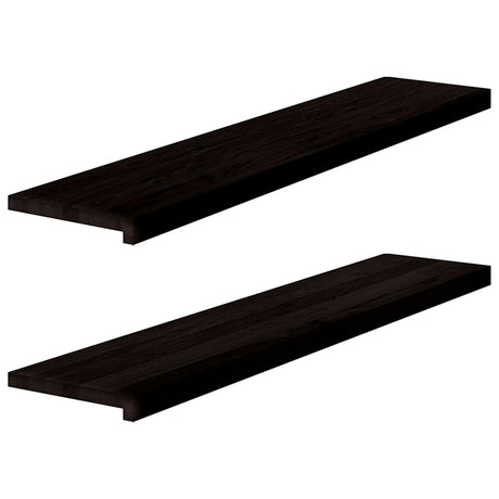 Vidaxx Treppenstufen 2 Stk. 120x30x2 cm massive Eiche dunkelbraun