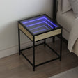 Vidaxl nachtkastje met infinity led 40x40x51 cm sonoma eikenkleurig