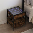 Vidaxl nachtkastje met infinity led 40x40x51 cm gerookt eikenkleurig