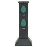 Vidaxx Garten-Steckdosensäule 4-fach 16x16x39,5 cm Schwarz und Grün